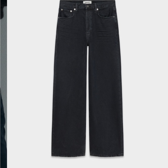 Agolde Dark Blue Low Slung Baggy Jeans - Picture 4 of 6